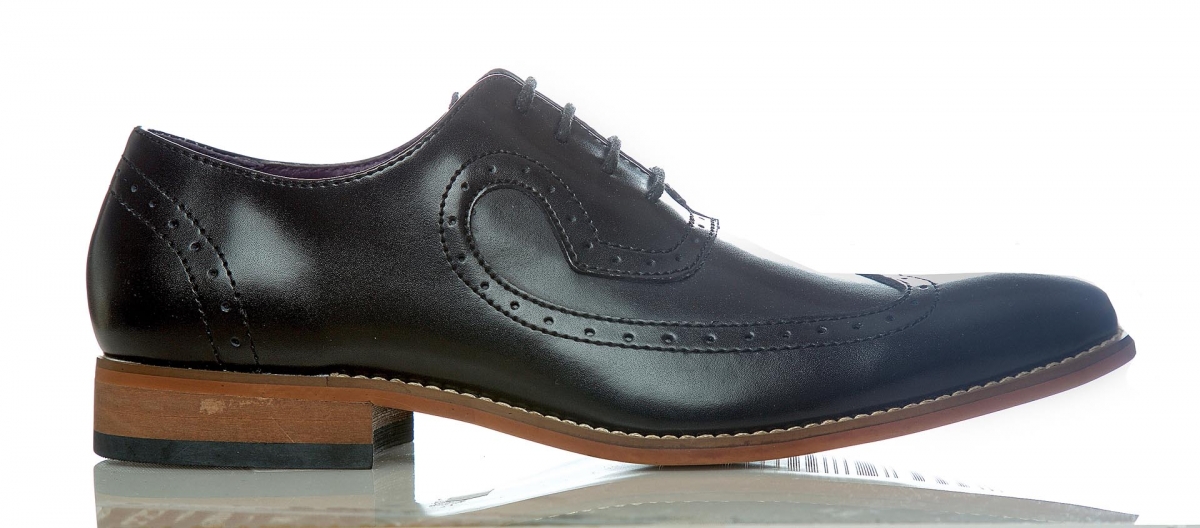 Black Brogue Shoe Esquire Formal Menswear